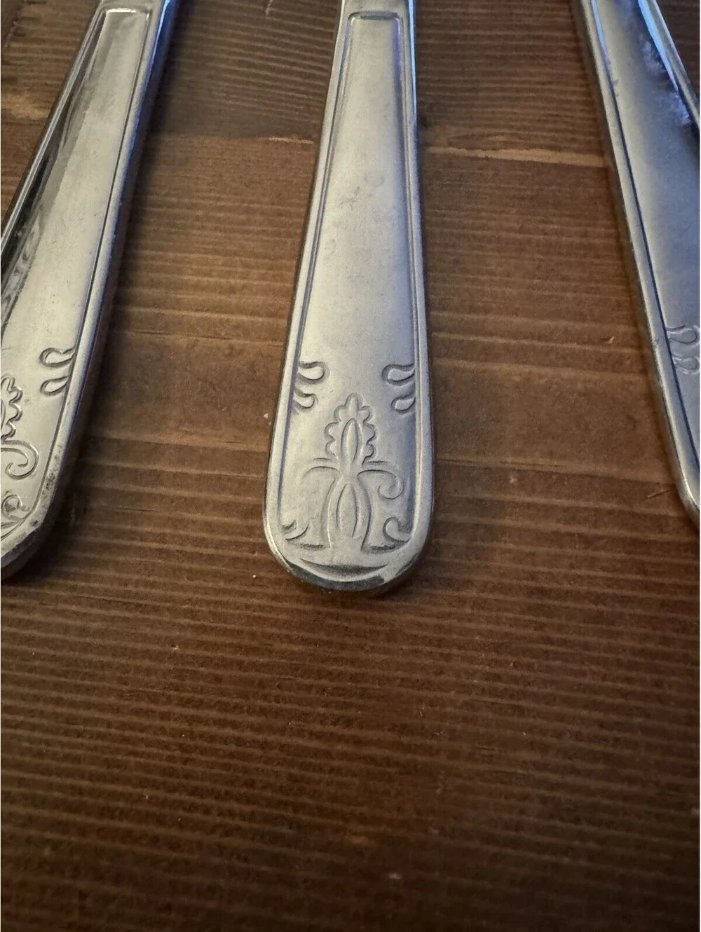 Vintage IKEA Stainless Steel Butter Knives Set of 4 Ornate Handle Flatware Knife